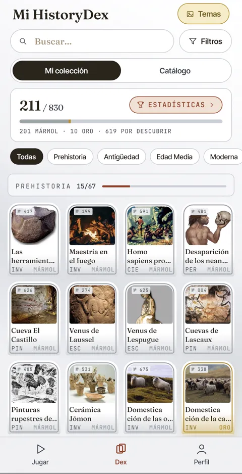 El tema Galería de mármol