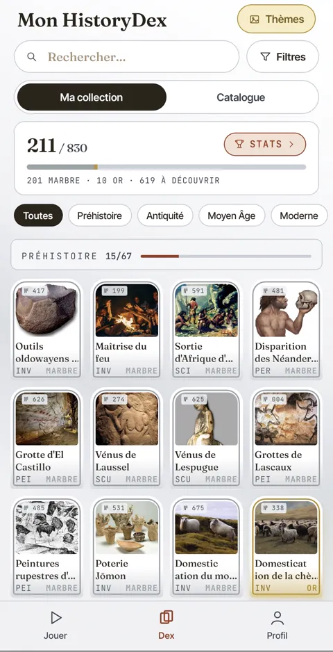 La collection avec le thème Classique
