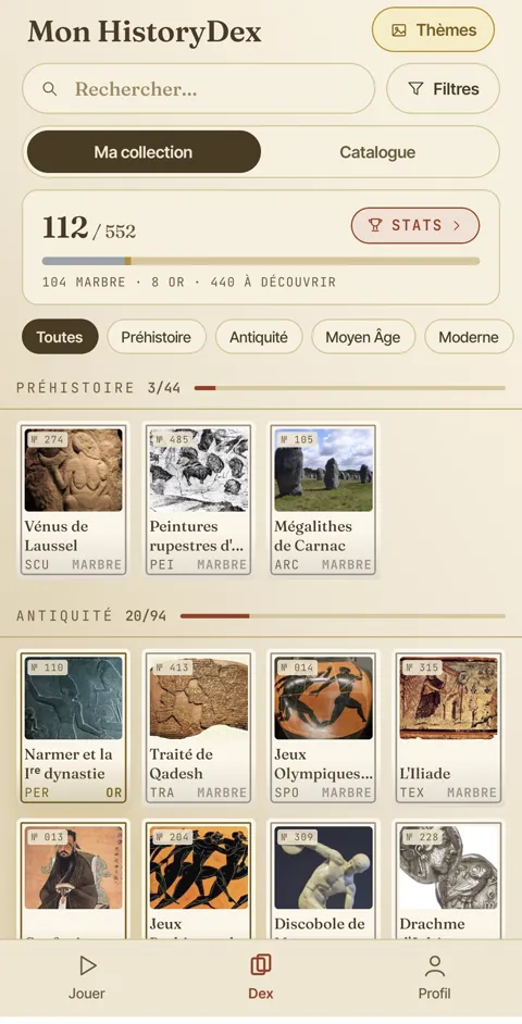Le thème Parchemin doré