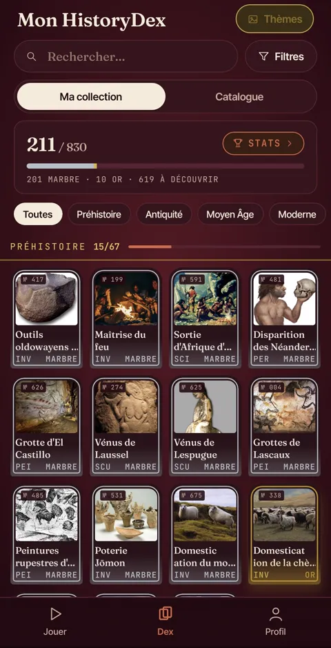 Le thème Velours & vitrine