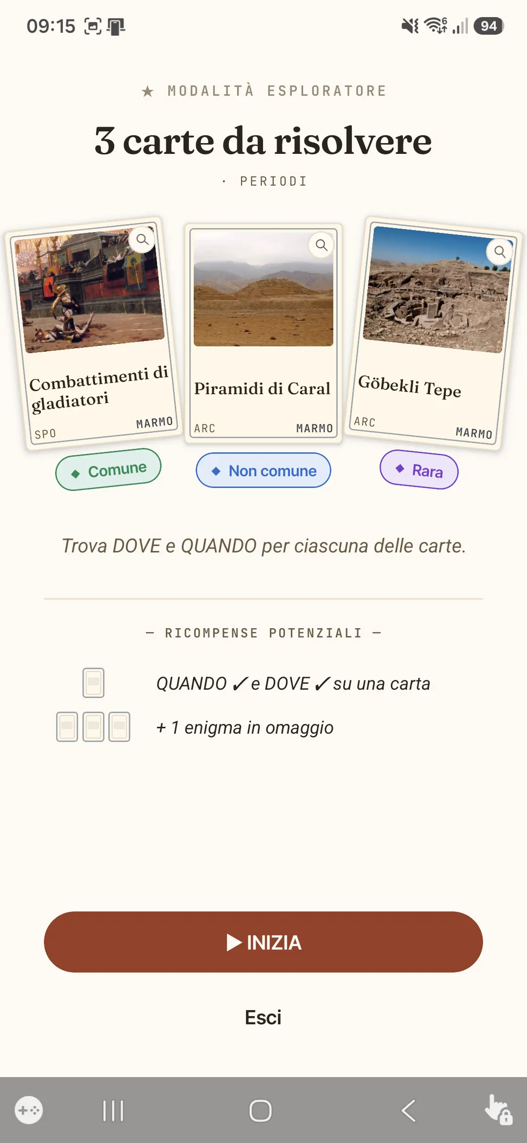 La pesca di tre carte all'inizio di una manche