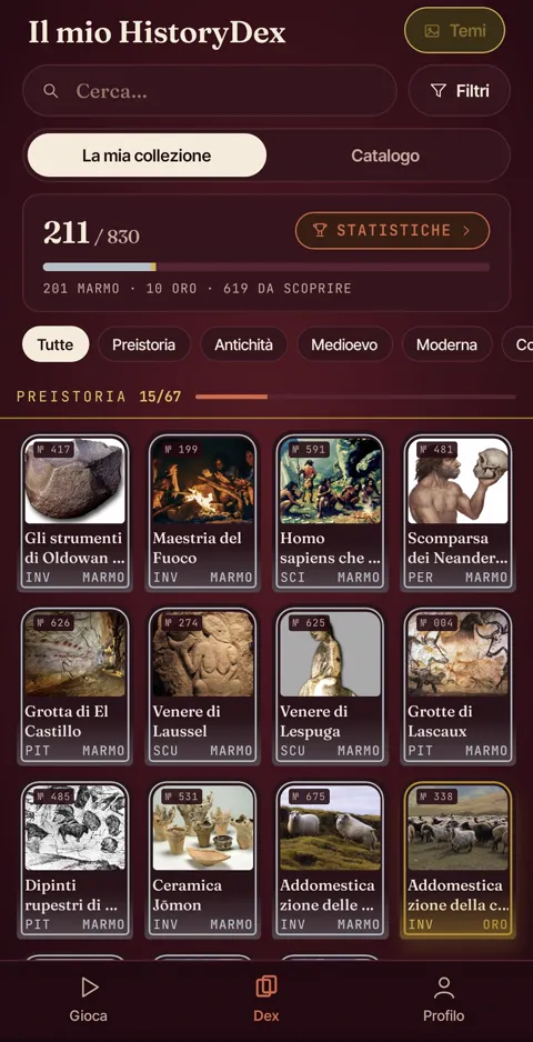 Il tema Velluto e vetro