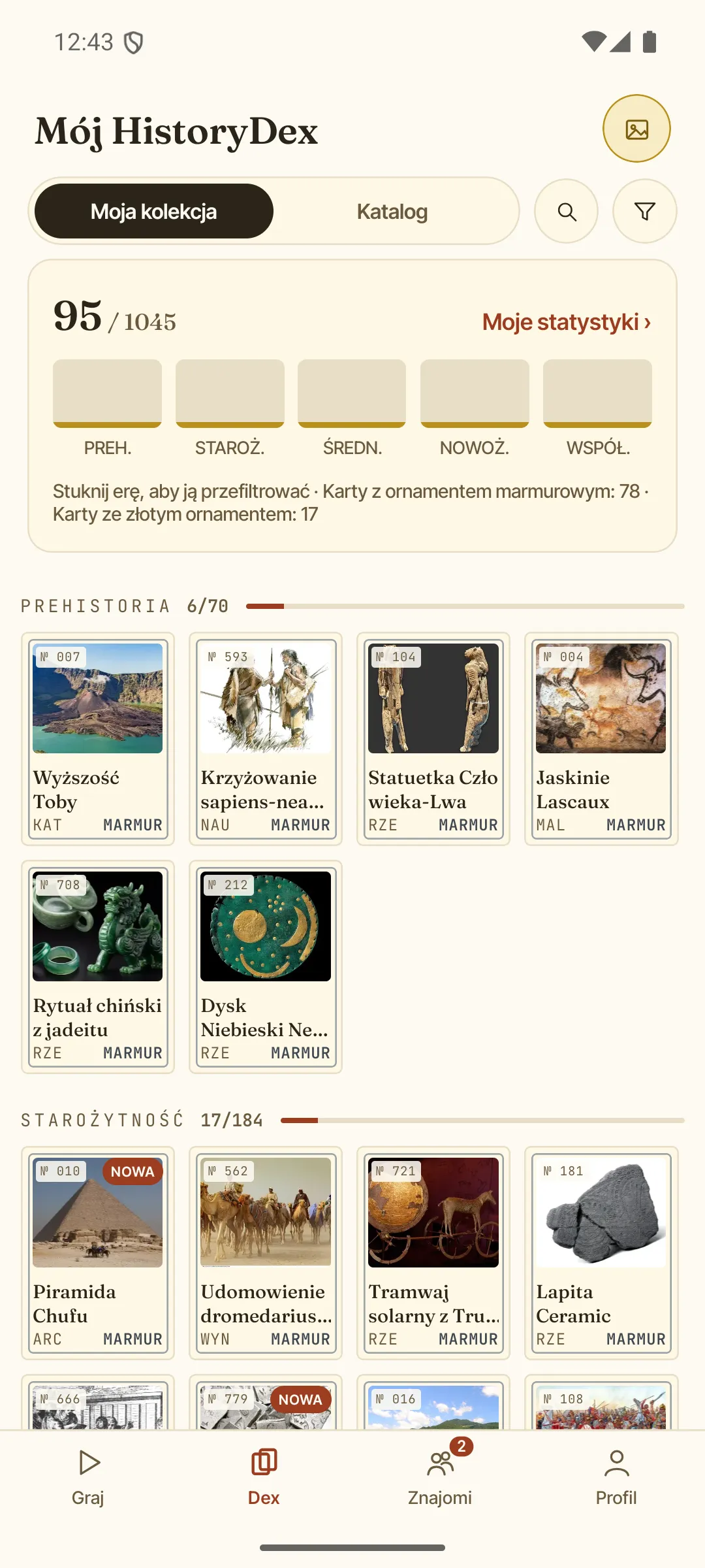 Kolekcja — twój HistoryDex