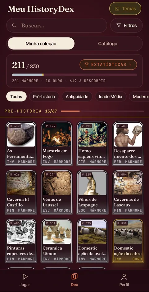 O tema Veludo e vitrine