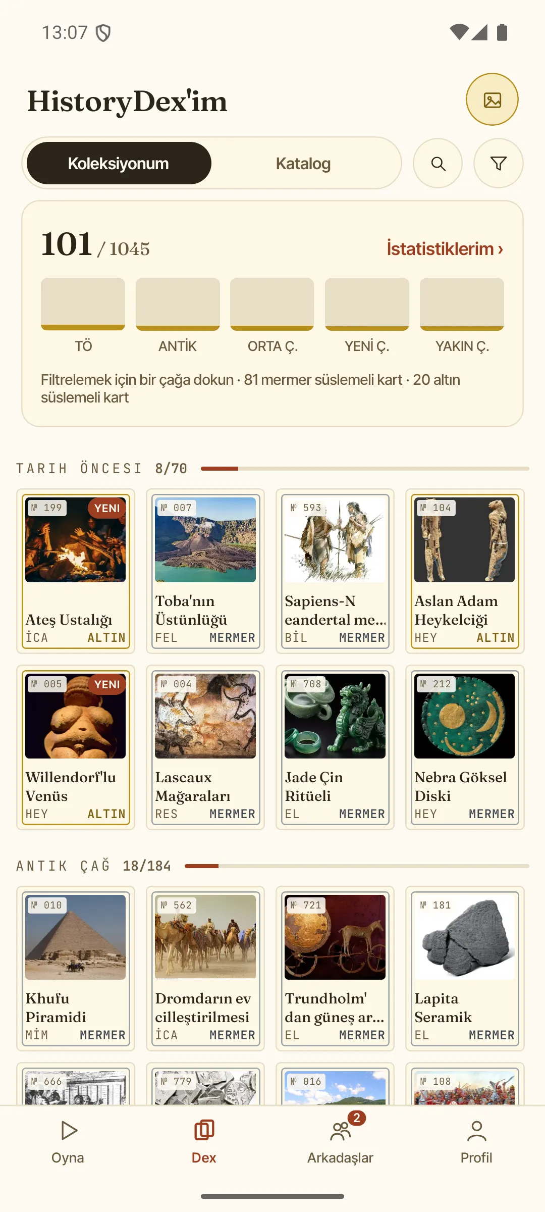 Koleksiyon — HistoryDex'in